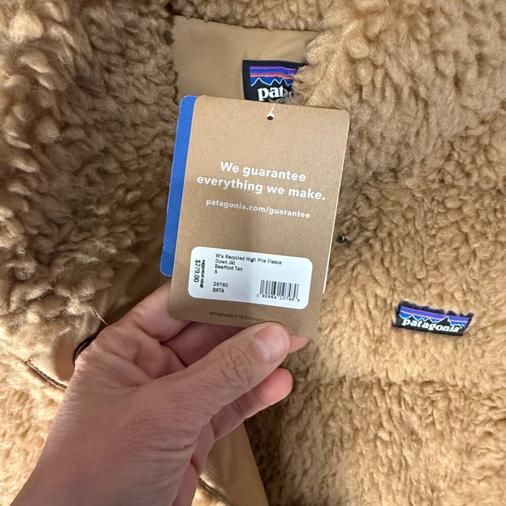 Patagonia Brown Sherpa Fleece Jacket Size Small New With Tags - Picture 2 of 11